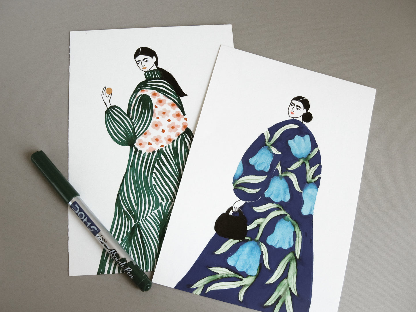Modern Lady - Hand painted Art