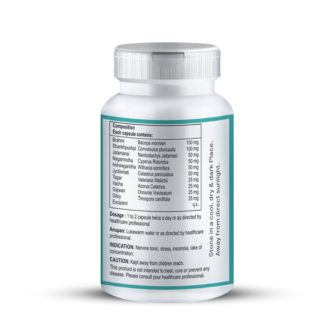 Zenius Brain Power Capsule-Brain Booster Medicine | Stress Relief Medicine (60 Capsules)