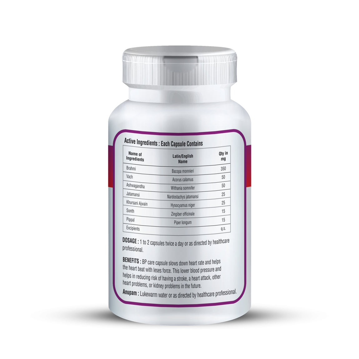 Zenius BP Care Capsule Beneficial in Cardiac Care and Blood High Pressure (60 Capsules)