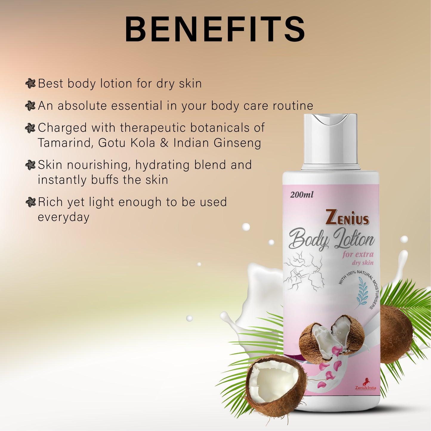 
                  
                    Zenius Body Lotion For Dry Skin - Remove All Sketch Marks Naturally - 200ml
                  
                