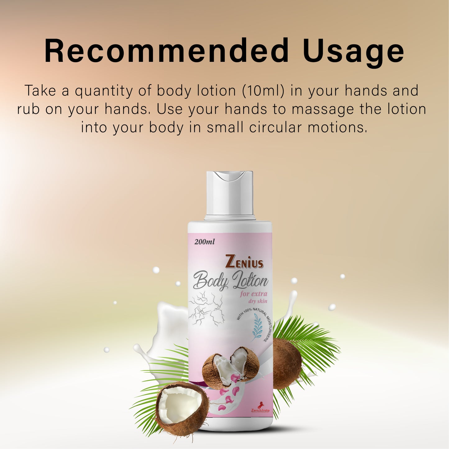 Zenius Body Lotion For Dry Skin - Remove All Sketch Marks Naturally - 200ml