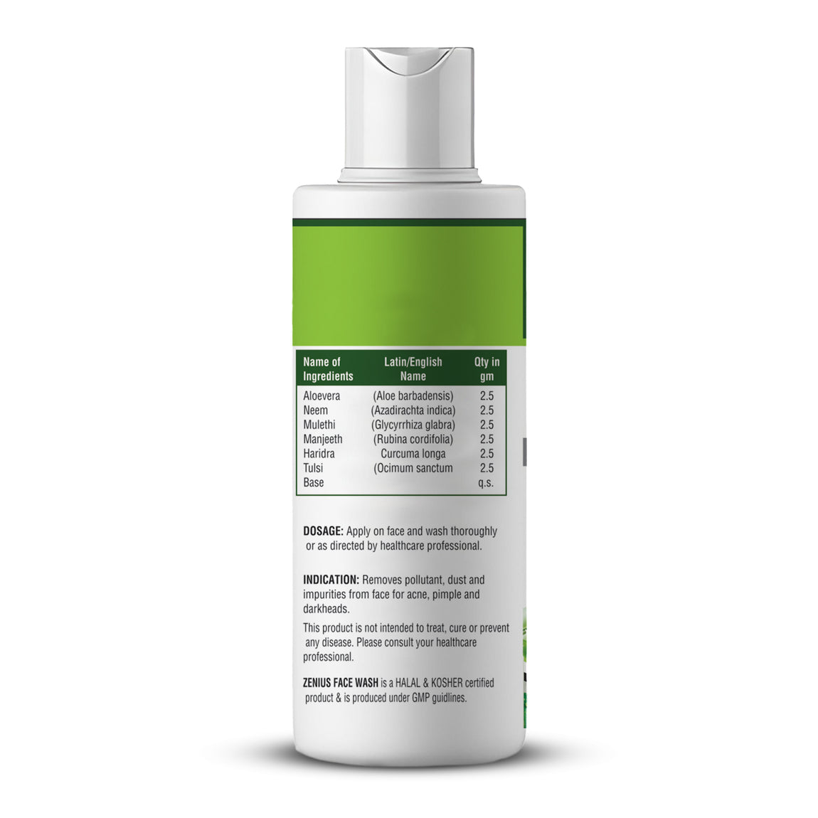 Zenius Aloe Neem Facewash for oily & dry skin, face wash for acne  (200ml)