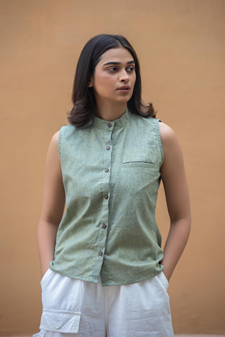 Green Swadeshi Staple Shirt