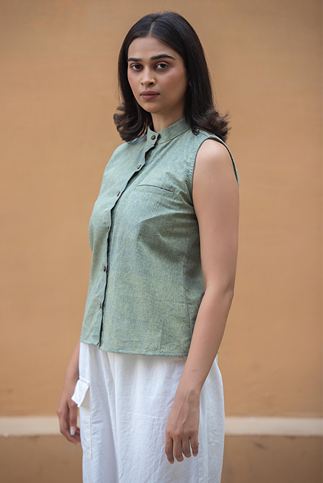 Green Swadeshi Staple Shirt