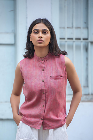 Red Swadeshi Staple Shirt