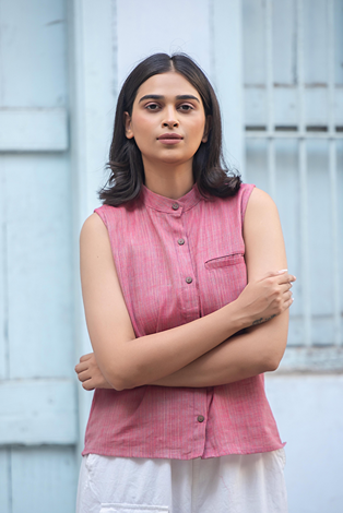 Red Swadeshi Staple Shirt