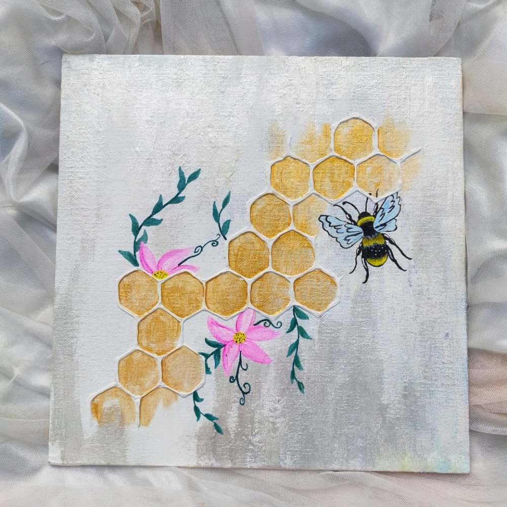 3D Honeycomb Painting - Kreate- Painting
