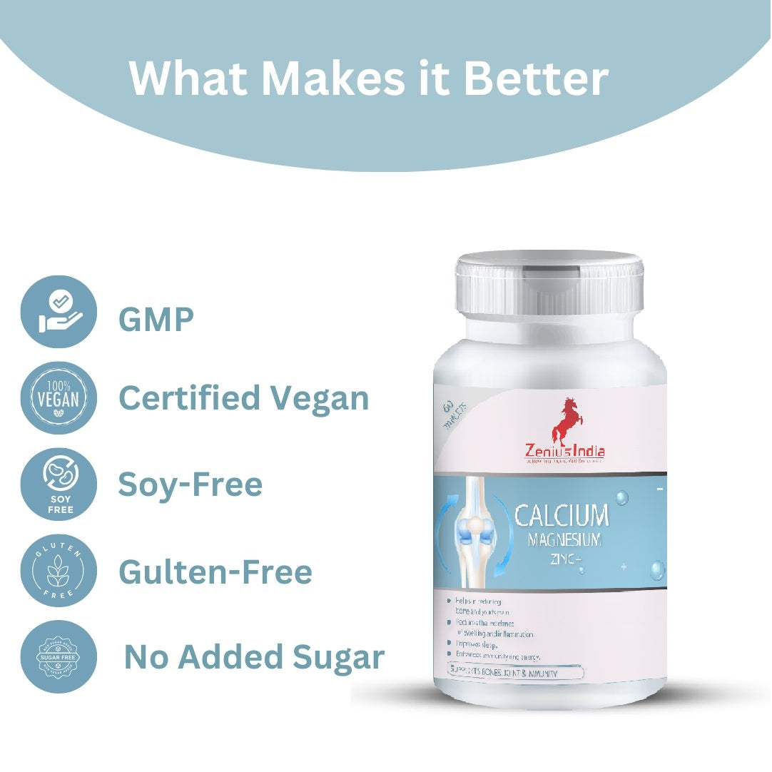 Zenius Calcium with Mag Zinc Tablet - 60 Tablets