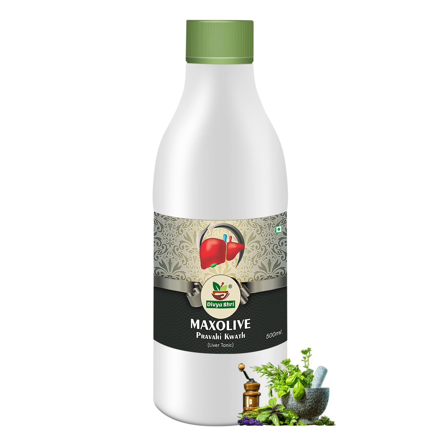 Divya Shri Maxolive Ayurvedic Liver Tonic | 100% herbal liver Tonic for indigestion and Acidity (500 ml)