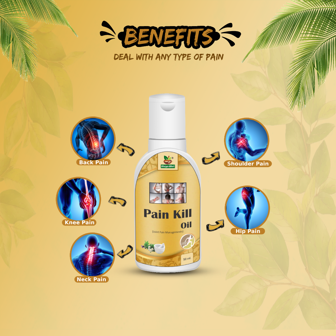 Pain Killer Oil 100% Pure Herbal and Ayurvedic Oil for Joint Pain, Muscle Ache & Body Pain