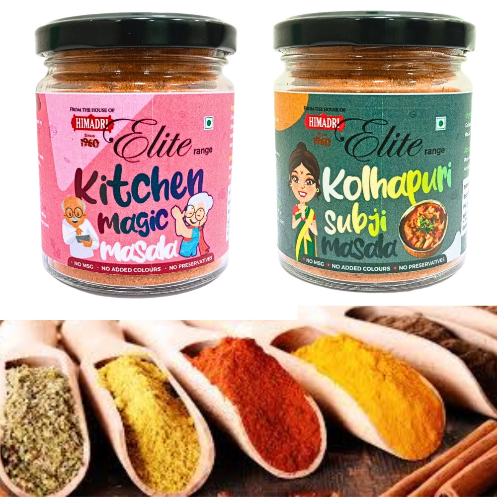 Himadr Elite Kitchen Magic Masala and Kolhapuri Subji Masala (Combo Pack)