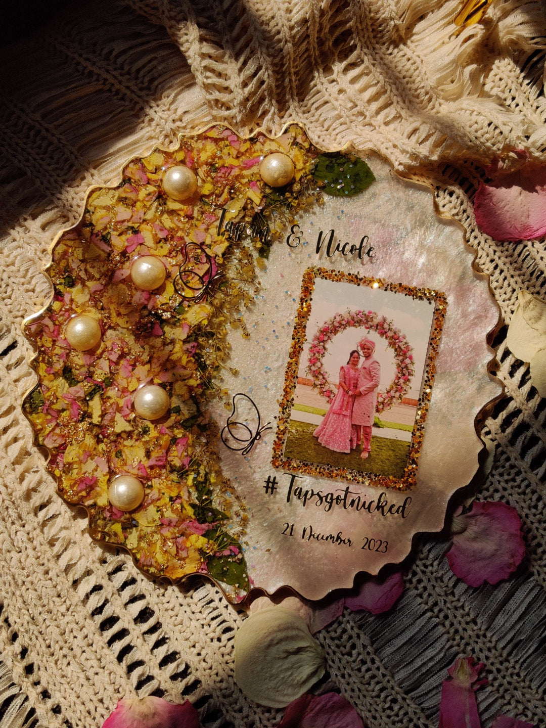 Resin varmala frame - Flower Preservation