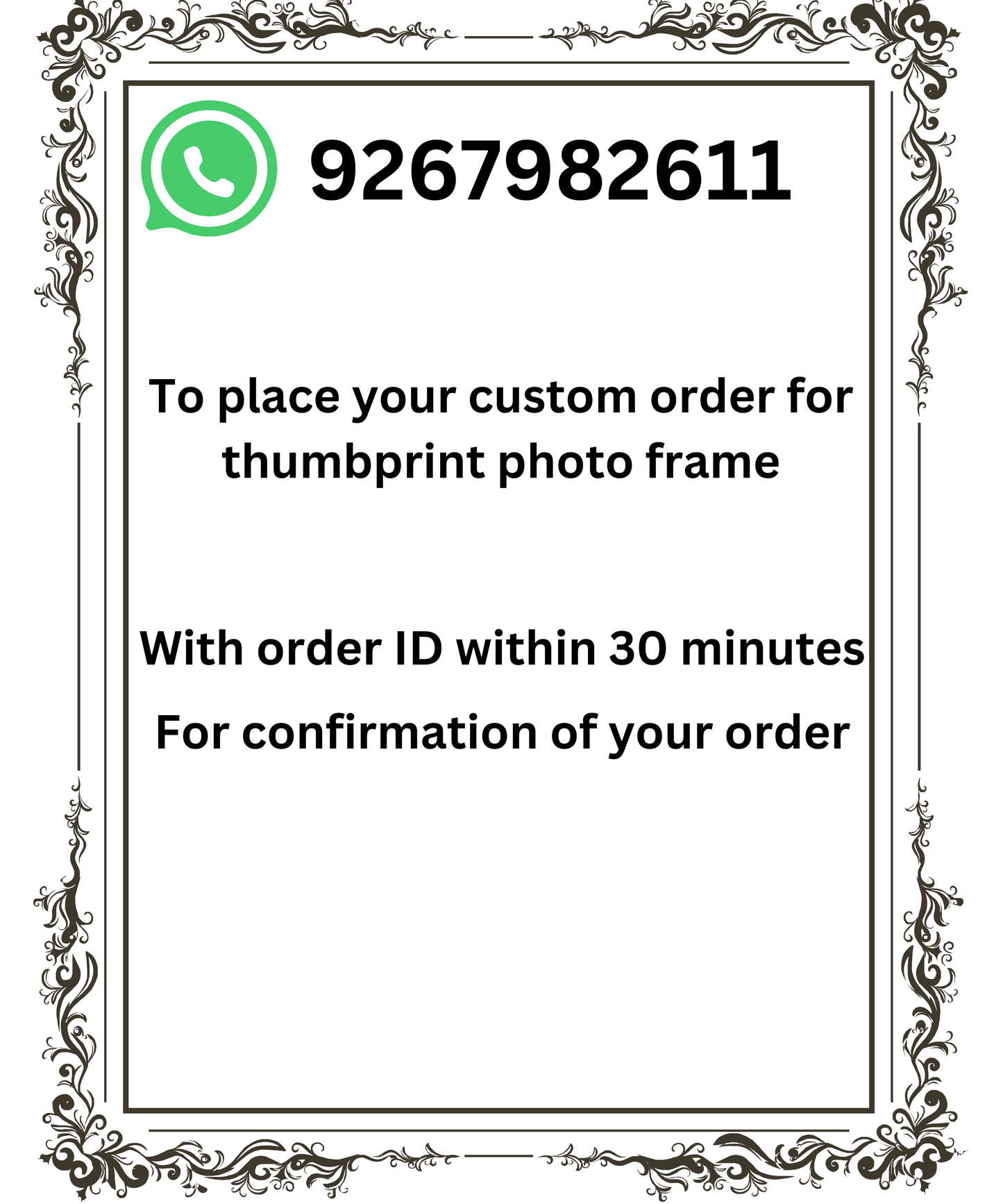 Resin Thumbprint photo frame.