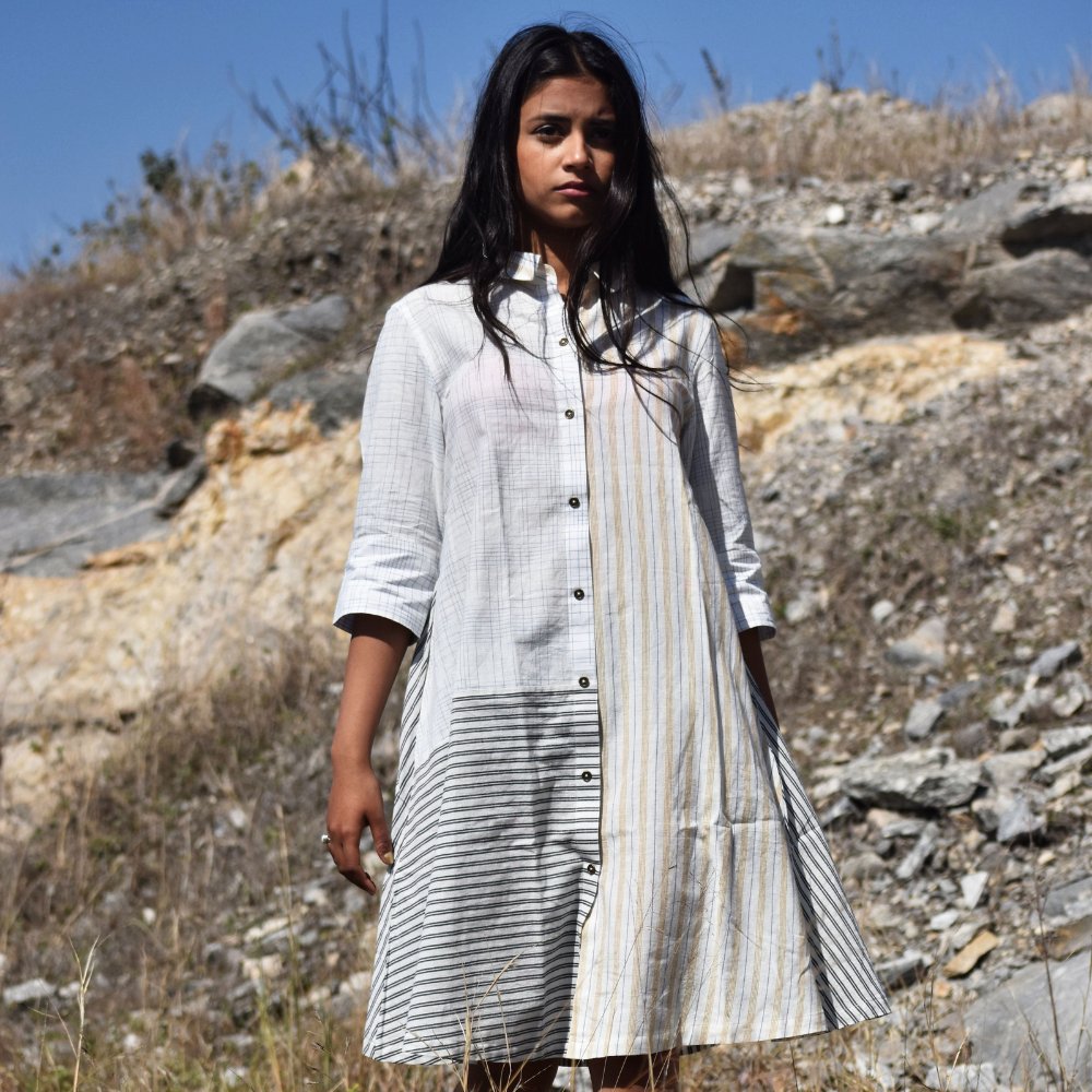 A-Line Shirt Collar Dress - Kreate- Dresses & jumpsuits