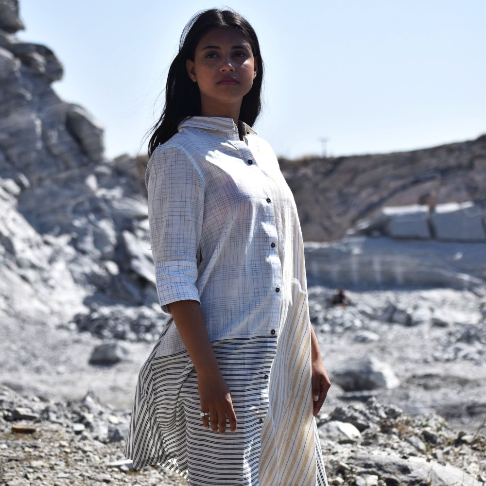 A-Line Shirt Collar Dress - Kreate- Dresses & jumpsuits