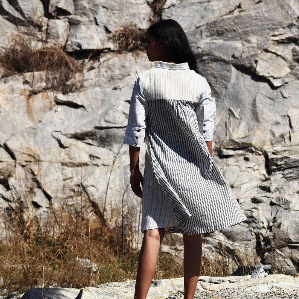 A-Line Shirt Collar Dress - Kreate- Dresses & jumpsuits