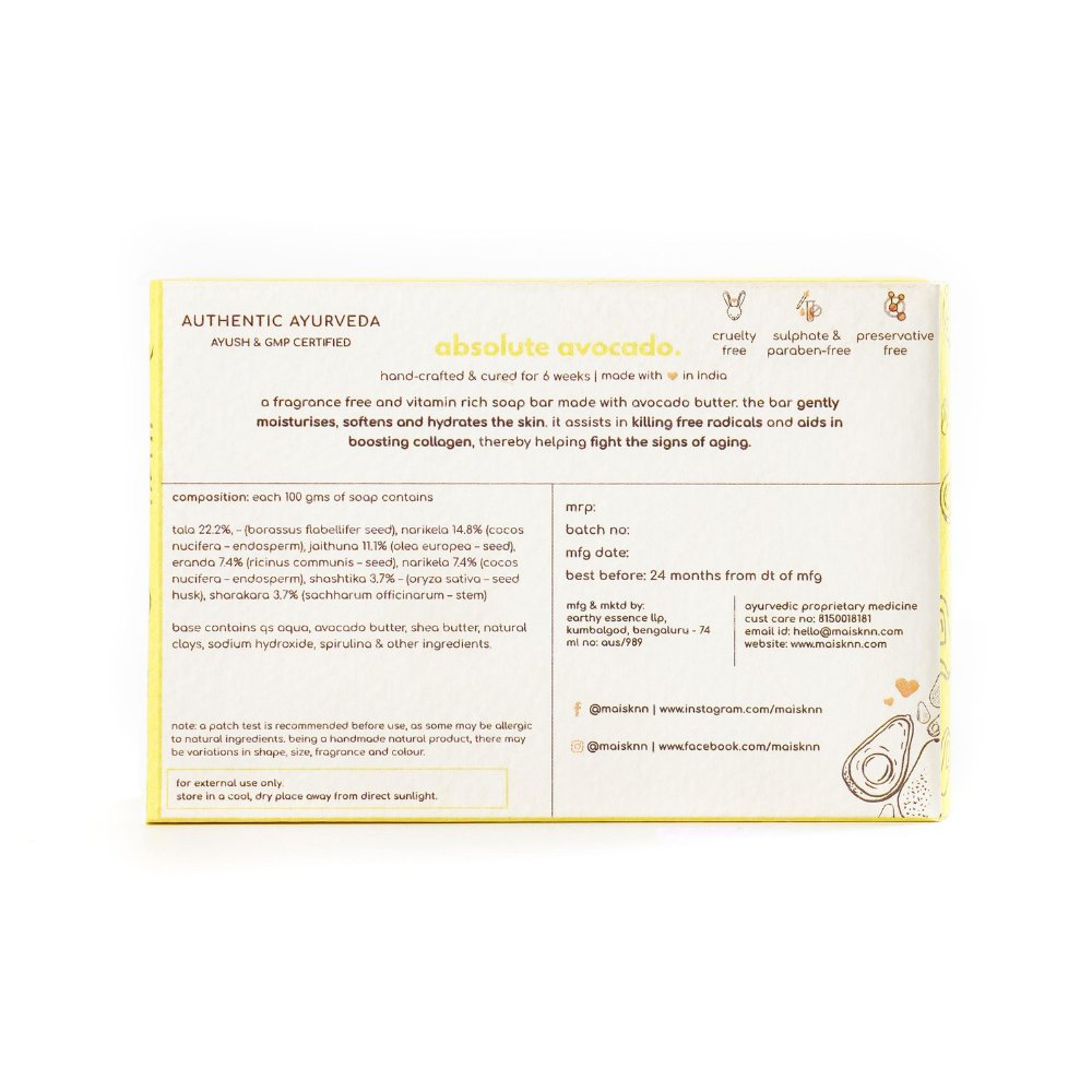 Absolute Avocado Handmade Artisanal Soap (100g) - Kreate- Soaps