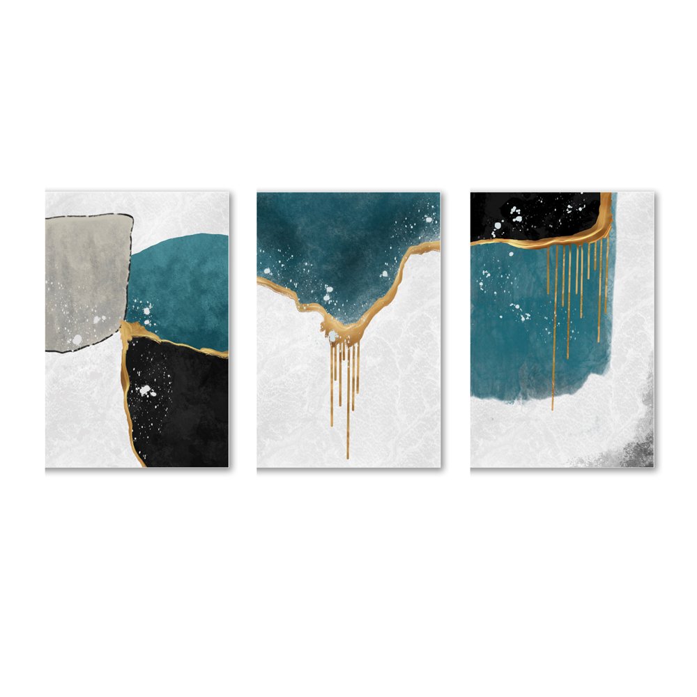 Abstract Canvas Painting in India (Set of 3) - Kreate- Painting