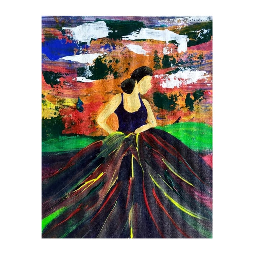 Abstract Girl Painting - Kreate- Paintings