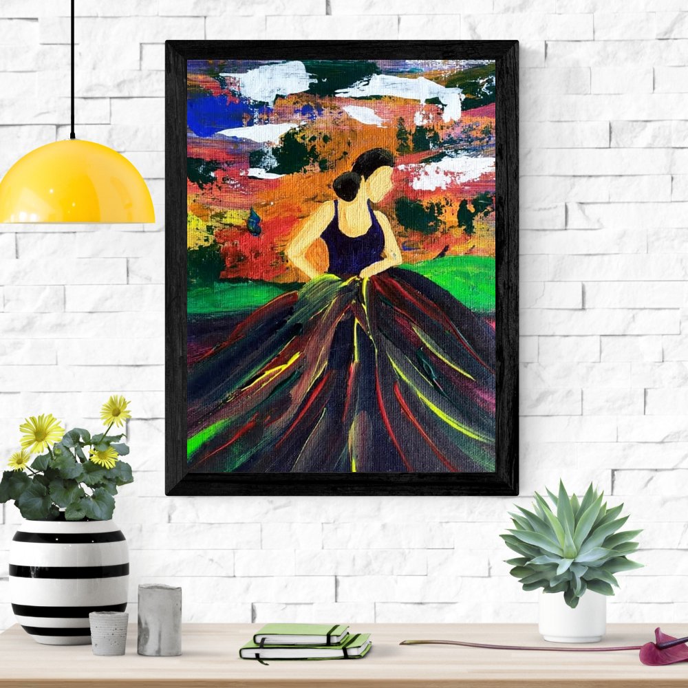 Abstract Girl Painting - Kreate- Paintings