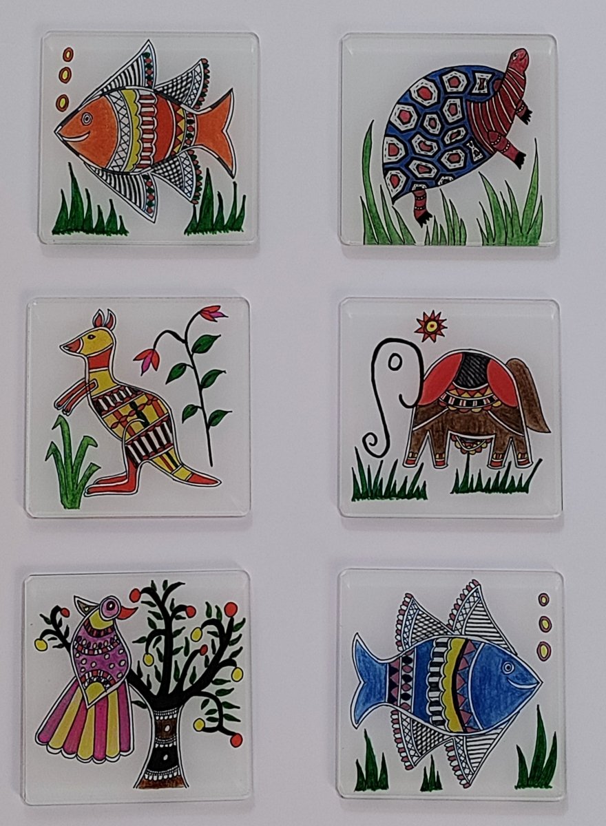 Acrylic Coasters (Set of 6) - Kreate- Coasters