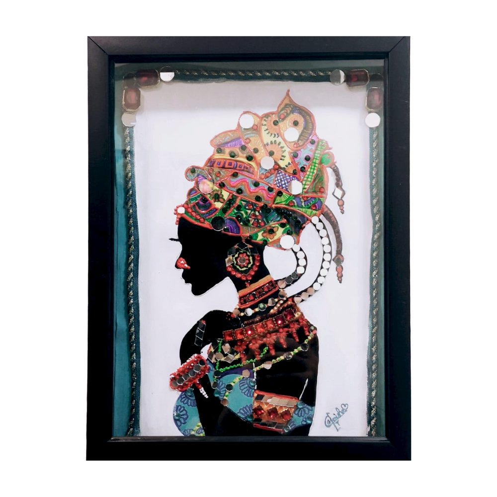 African Girl Wall Painting - Kreate- Painting