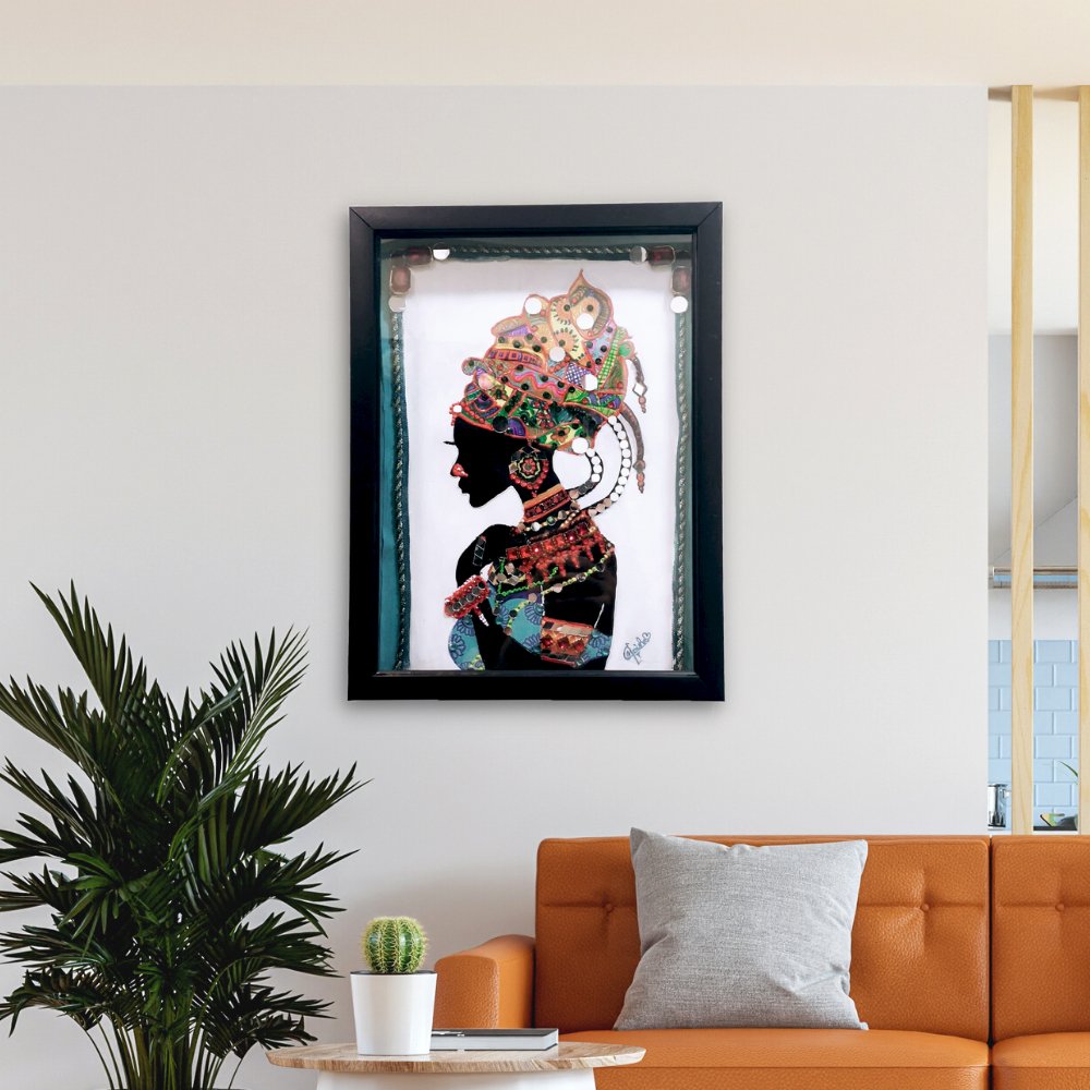 African Girl Wall Painting - Kreate- Painting
