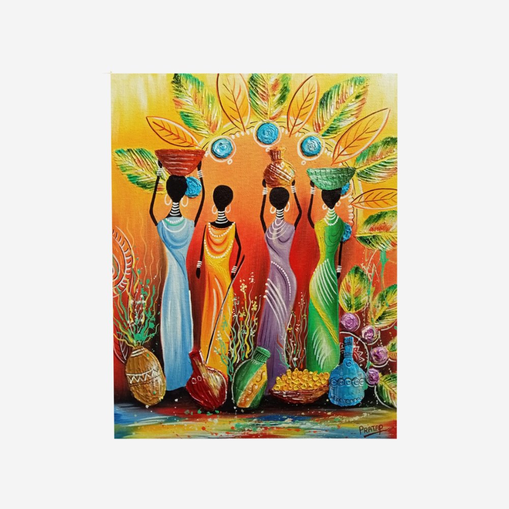 African Tribal Women Painting - Kreate- Painting