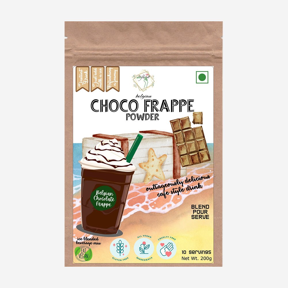 Alla's Posh Flavors™ Belgian Chocolate Frappe Premix (200g) - Kreate- Sharbats & Concentrates