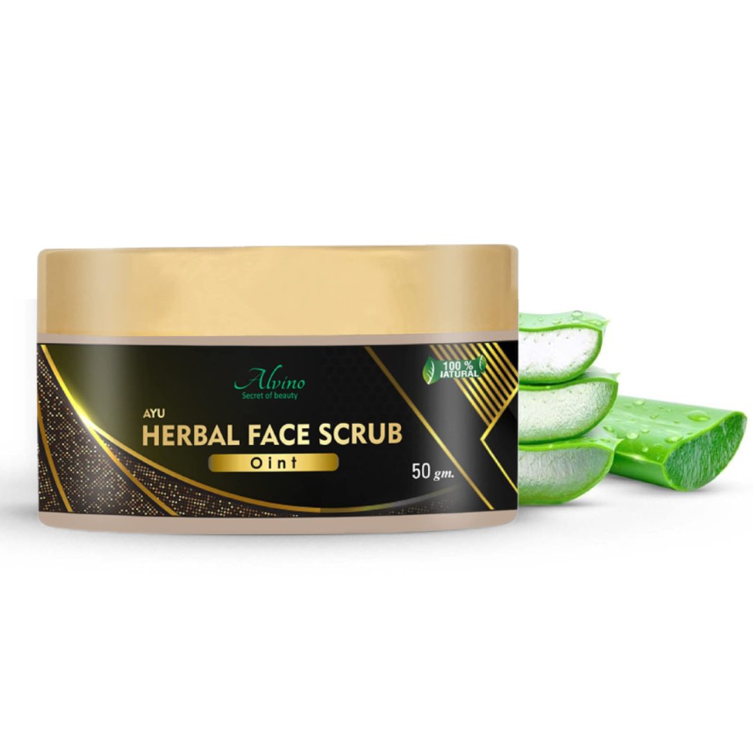Alvino Herbal Face Scrub | Skin cleaning and skin Revitalizer 50 g - Kreate- Scrubs