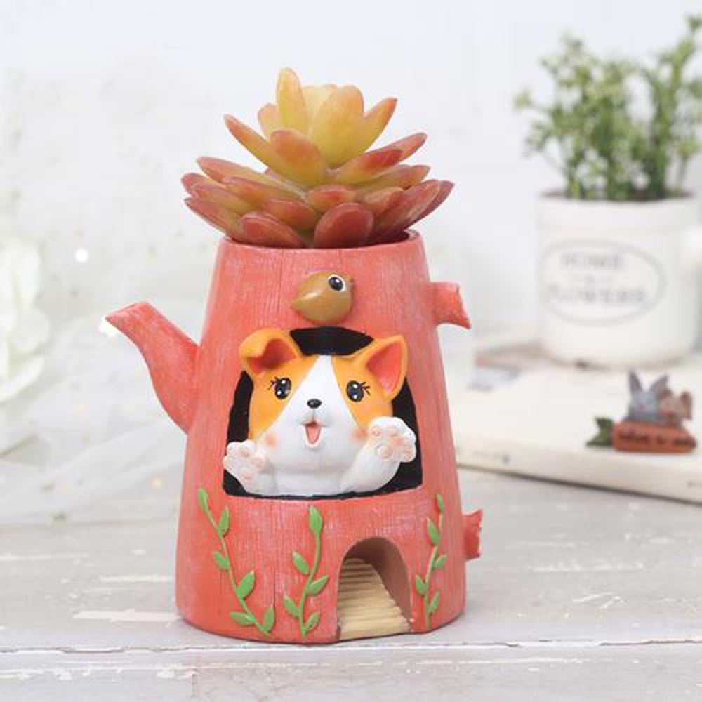 Animal-themed Planters (Set of 4) - Kreate- Planters & Pots