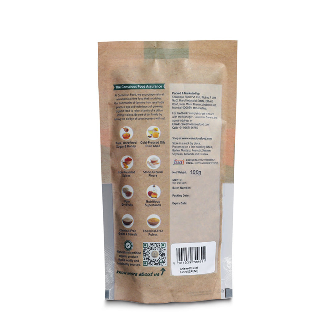 Conscious Food Aniseed (Saunf) - 100g