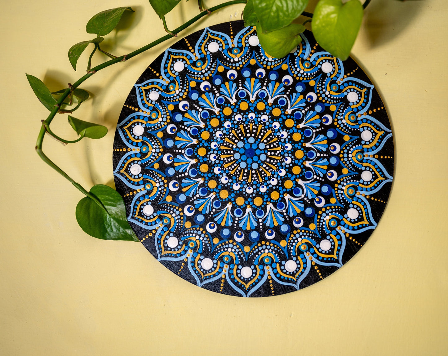 Evil Eye Floral Pattern Wall Hanging Combo