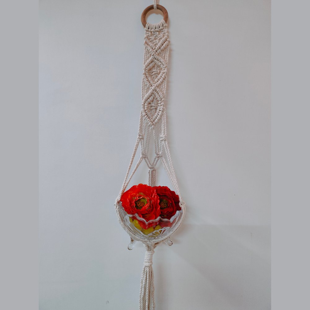 Ayoni Decor Macrame Plant Hanger - Kreate- Planters & Pots