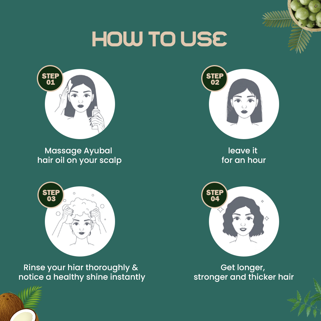 Ayubal Ayurvedic Hair Oil 100ml | Bhringraj & Olive Jadibuti Hair Oil - Kreate- Hair Oil