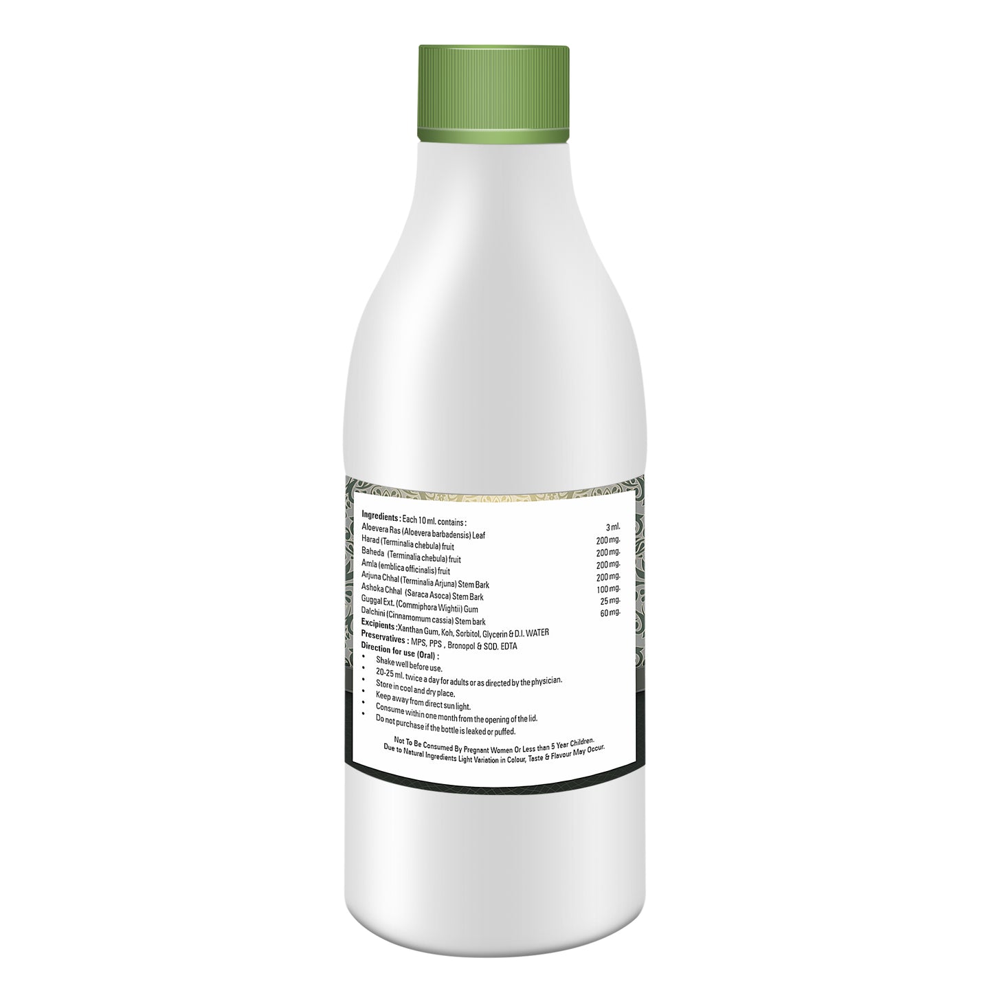 Divya Shri Vascofresh Syrup | Heart Care | Supports Heart Health | Ayurvedic & Herbal Product | No Added Flavour or Colour (500ml Bottle)