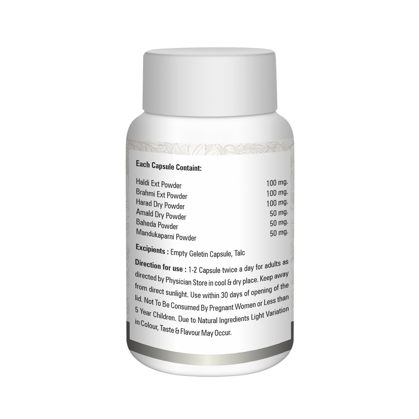 Memoamp Pravahi Kwath 100% Ayurvedic Capsules Control Memory Disturbances | Behaviour Disorder | Relaxes mind & Body | No Side Effects | 60 cap