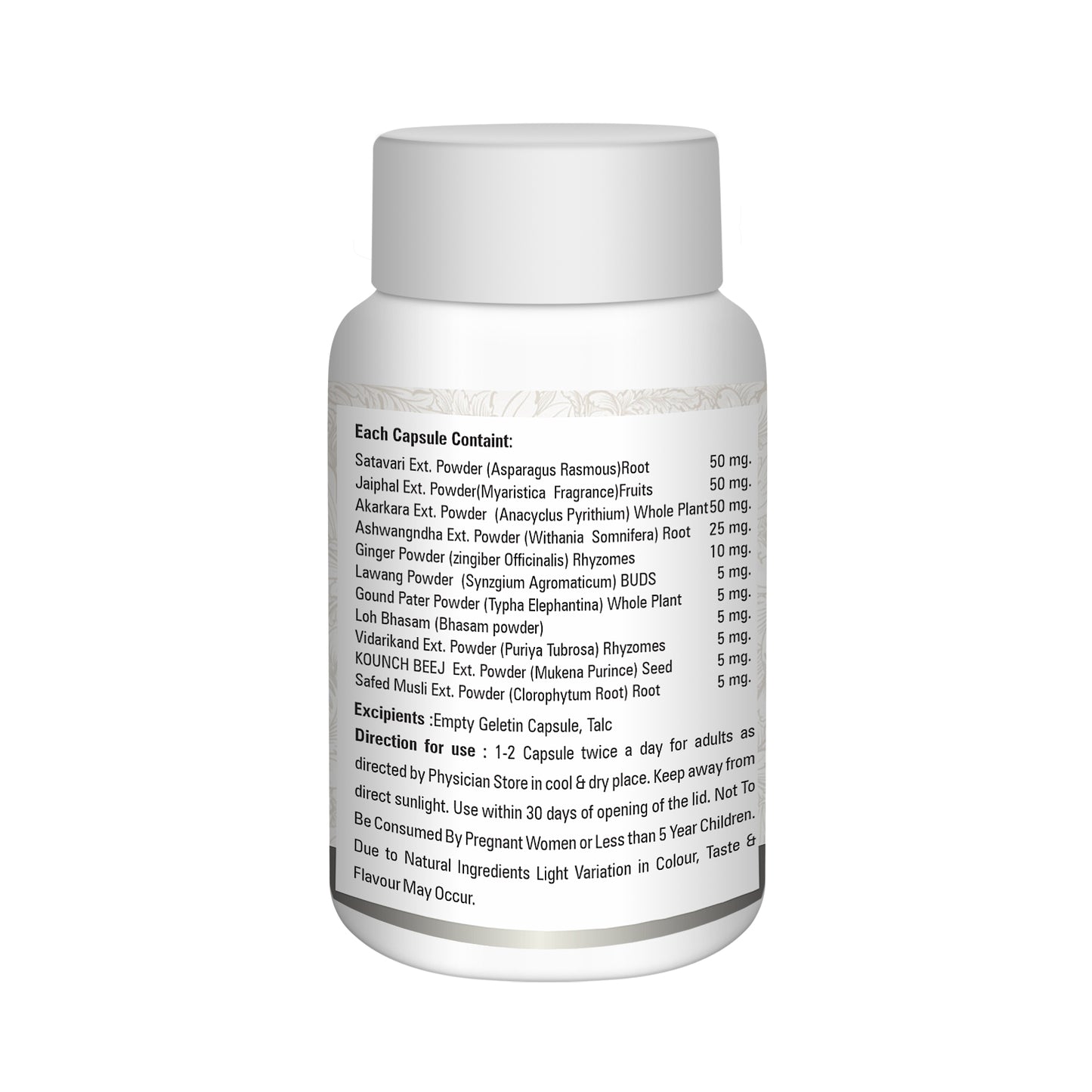Divya Shri Vigartop Capsules 60pc, Ayurvedic Testosterone Strength Stamina Booster Supplement For Men With Safed Musli Kounch Beej Ashwagndha