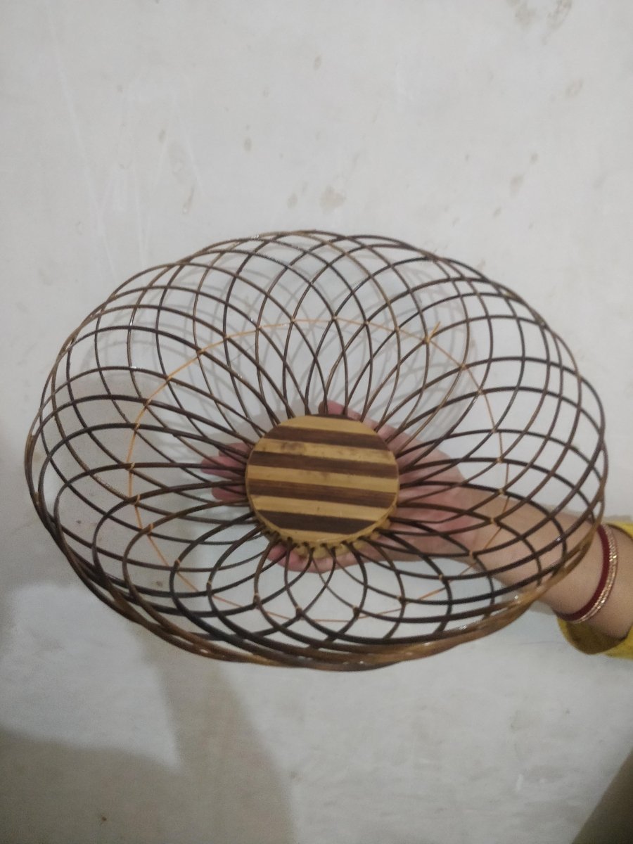 Bamboo Fruit Basket (Pack of 2) - Kreate- Baskets