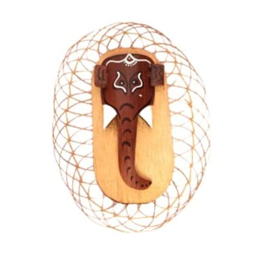 Bamboo Ganesha Wall Plate - Kreate- Wall Decor