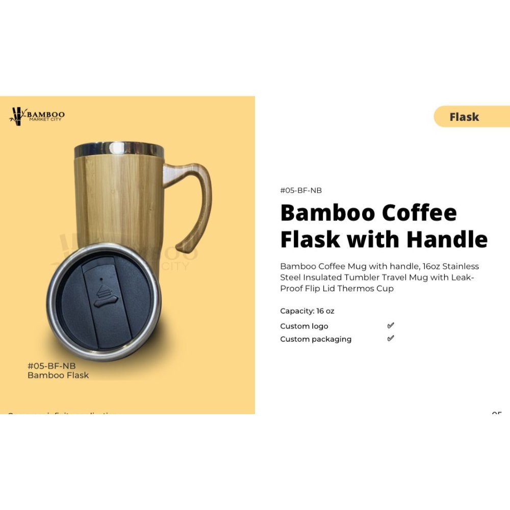 Bamboo Thermoflask - Kreate- Bottles
