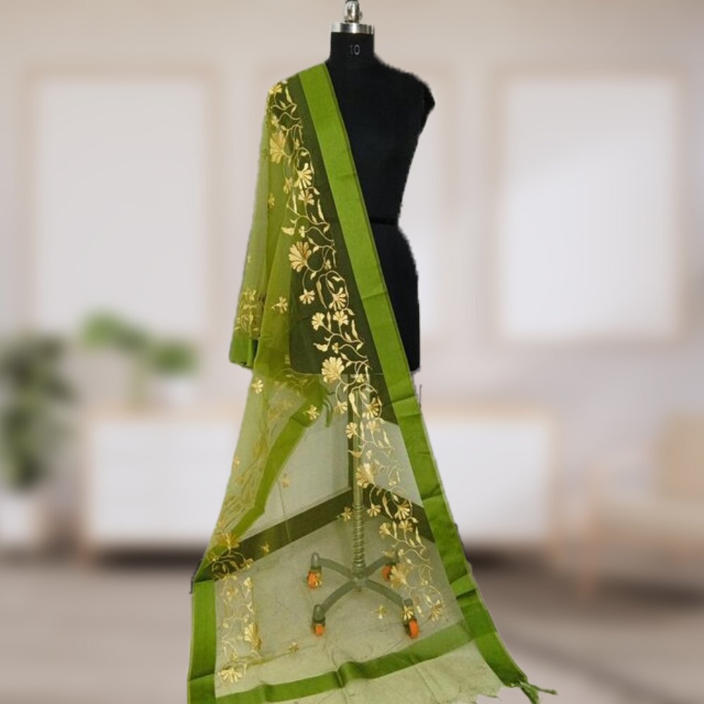 Banarasi Organza Dupatta - Kreate- Dupattas & Shawls