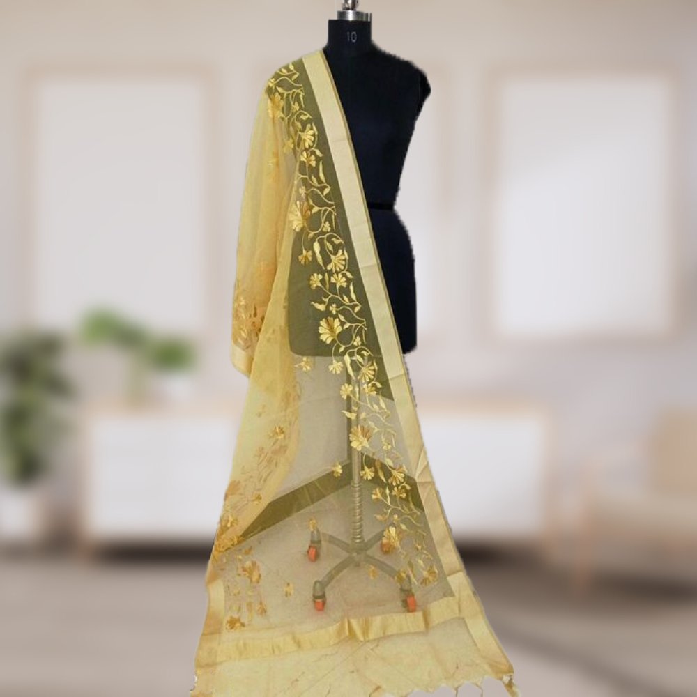 Banarasi Organza Dupatta - Kreate- Dupattas & Shawls