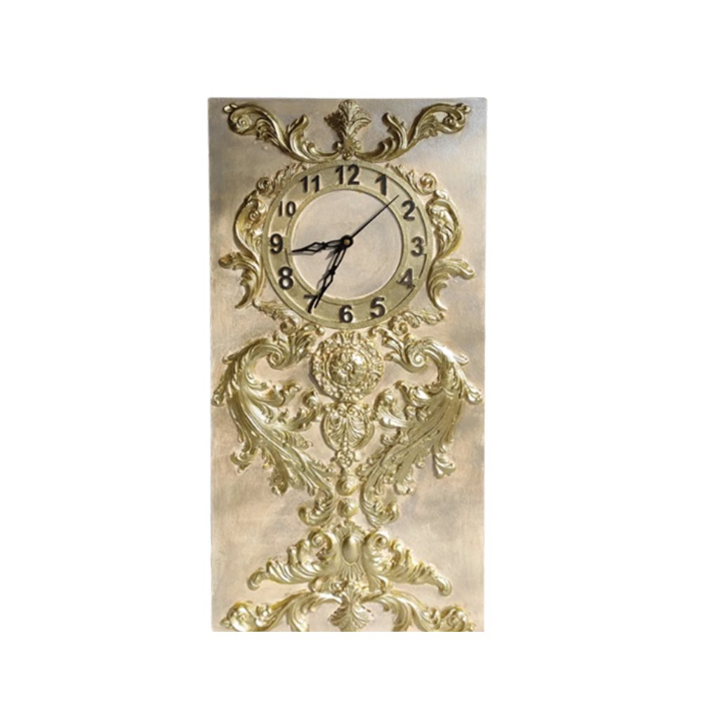 Baroque Relief Wall Clock - Kreate- Wall Decor