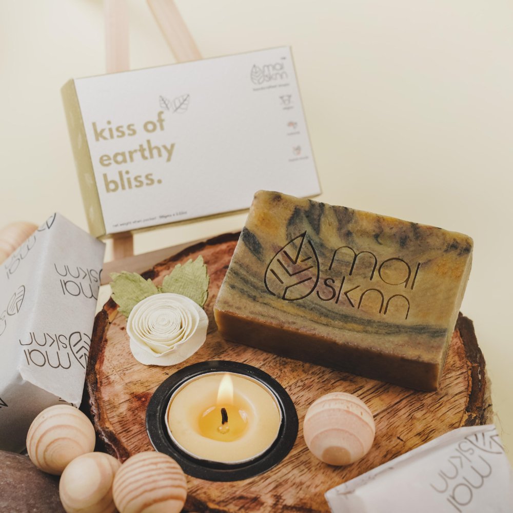 Basil Herbal Bliss Handmade Artisanal Soap (100g) - Kreate- Soaps