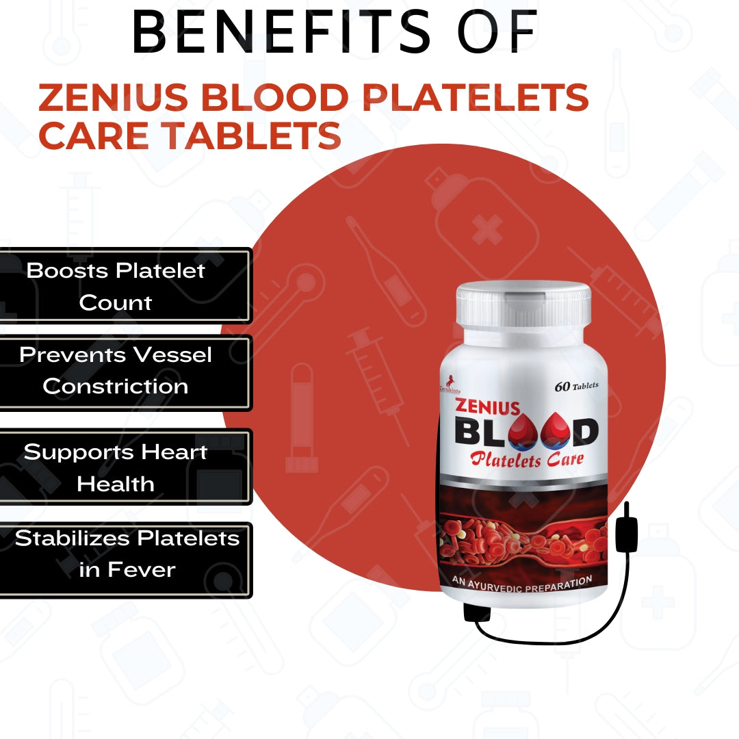 Zenius Blood Platelets Care Tablet - 60 Tablets