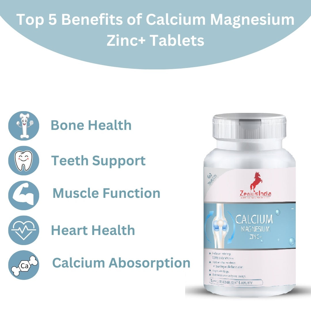Zenius Calcium with Mag Zinc Tablet - 60 Tablets