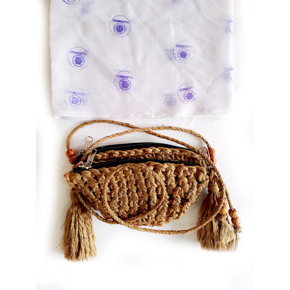 Better-half Jute Handwoven Crossbody and Pouch Bag - Kreate- Purse & Handbags