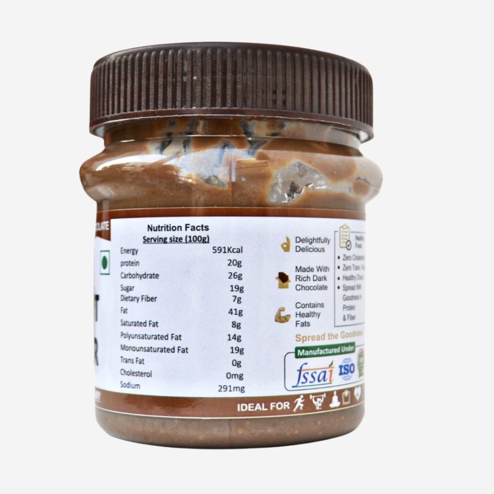 BiteNuts Chocolate Creamy Peanut Butter (340g) - Kreate- Spreads