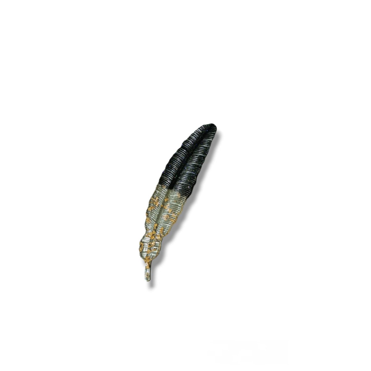 Black and Golden Flakes Feather Bookmark - Kreate- Bookmarks